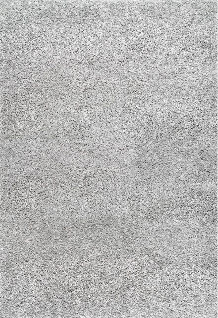 Cozy Soft and Plush Solid Easy Shag Area Rug, Silver, 5'3"x8'