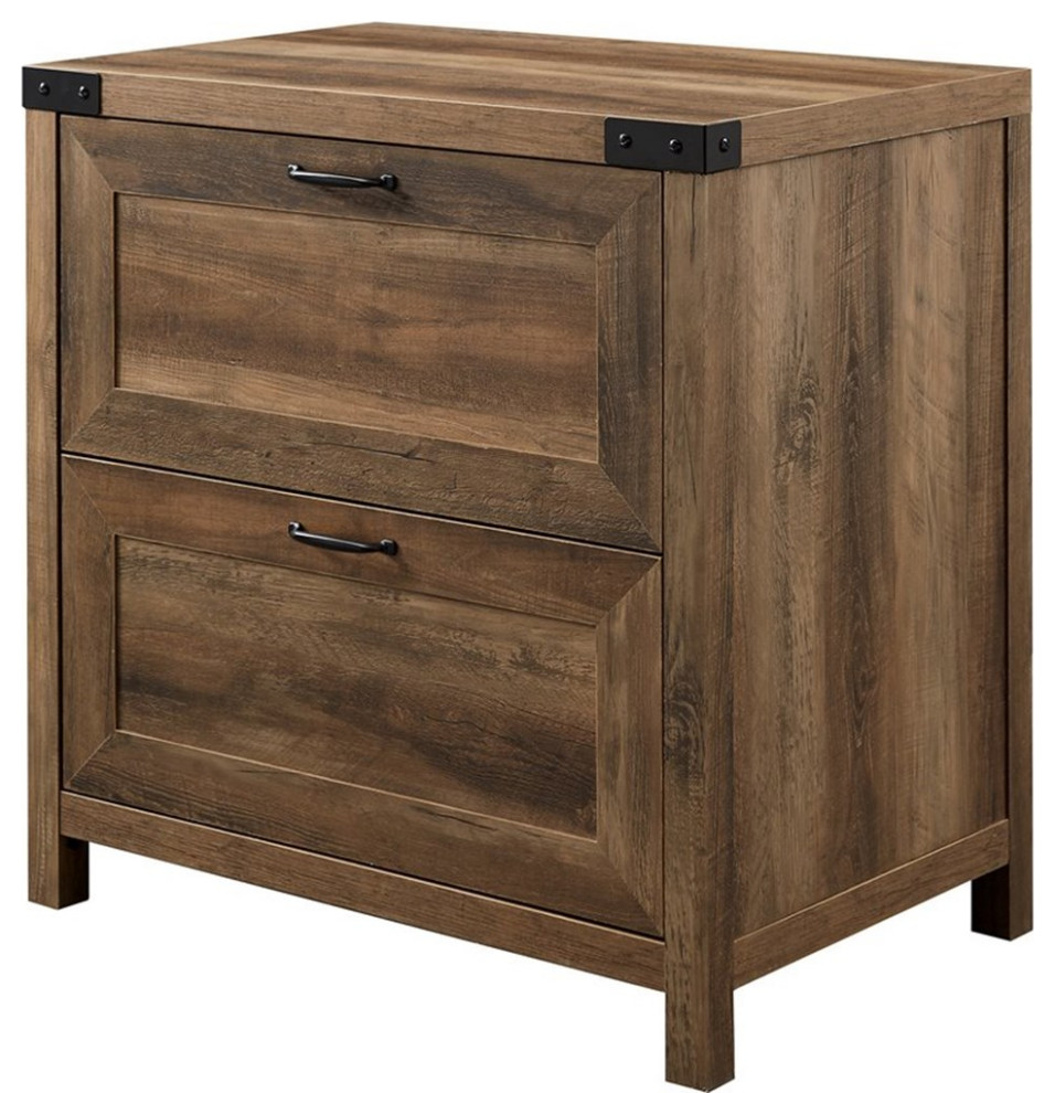 Bowery Hill Farmhouse 2Drawer Filing with Metal Accents in