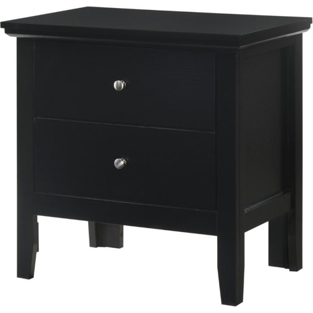Glory Furniture Primo 2 Drawer Nightstand in Black