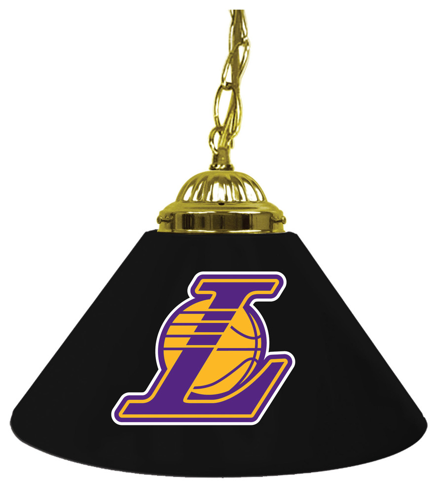 Los Angeles Lakers NBA Single Shade Bar Lamp - 14 inch