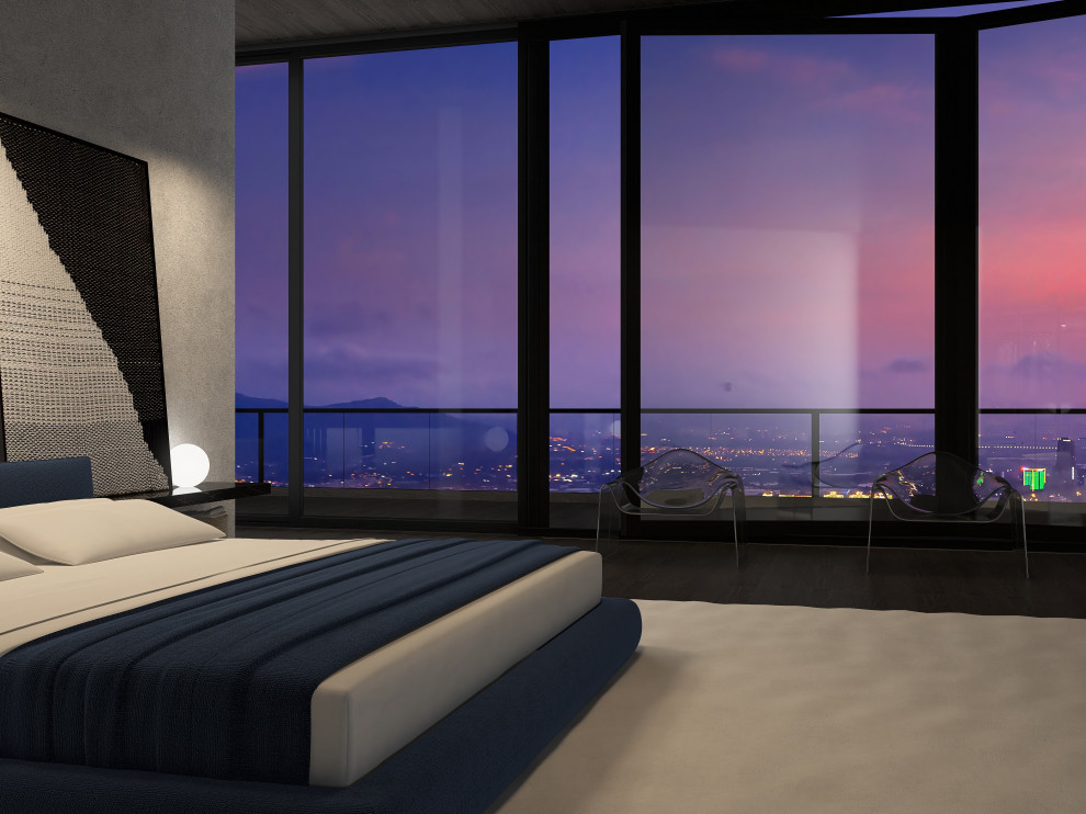 Спальня с атмосферой спокойствия  интерьер мастер блока спальни с ванной