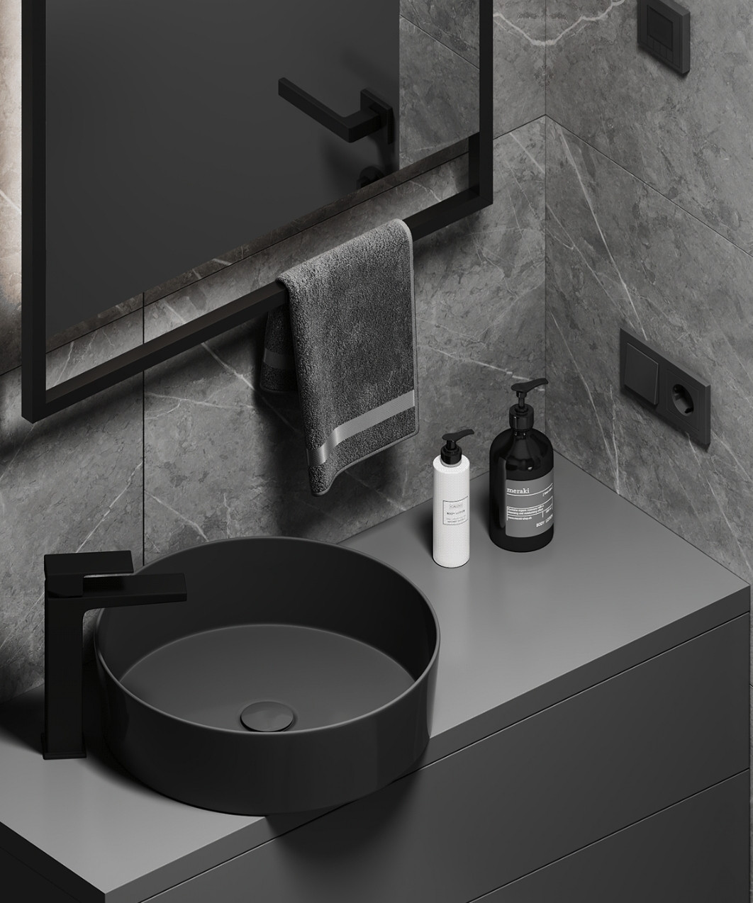 Темный интерьер