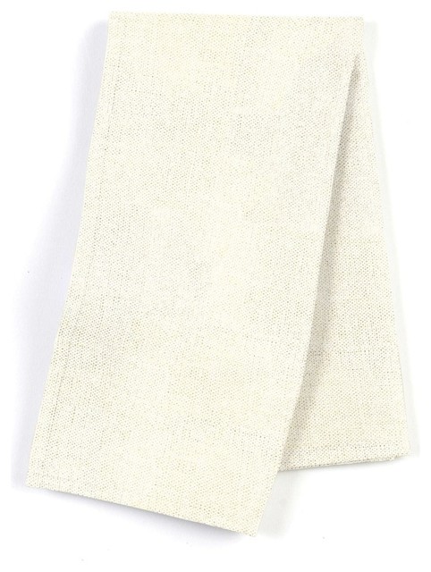 Gold and White Shimmer Linen Napkin, Set of 4