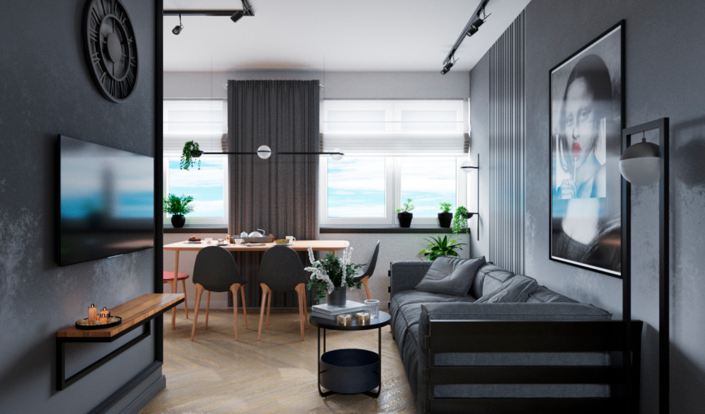 Визуализация кухни-гостиной