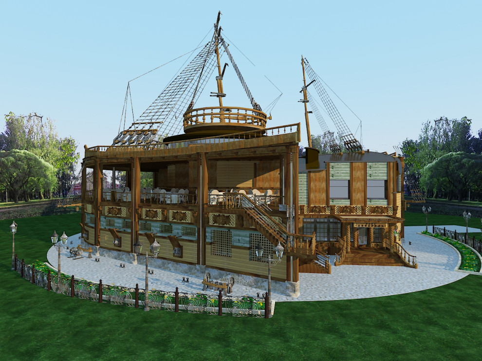 Фасад ресторанного дома Петровский (лихие 2009-10е)