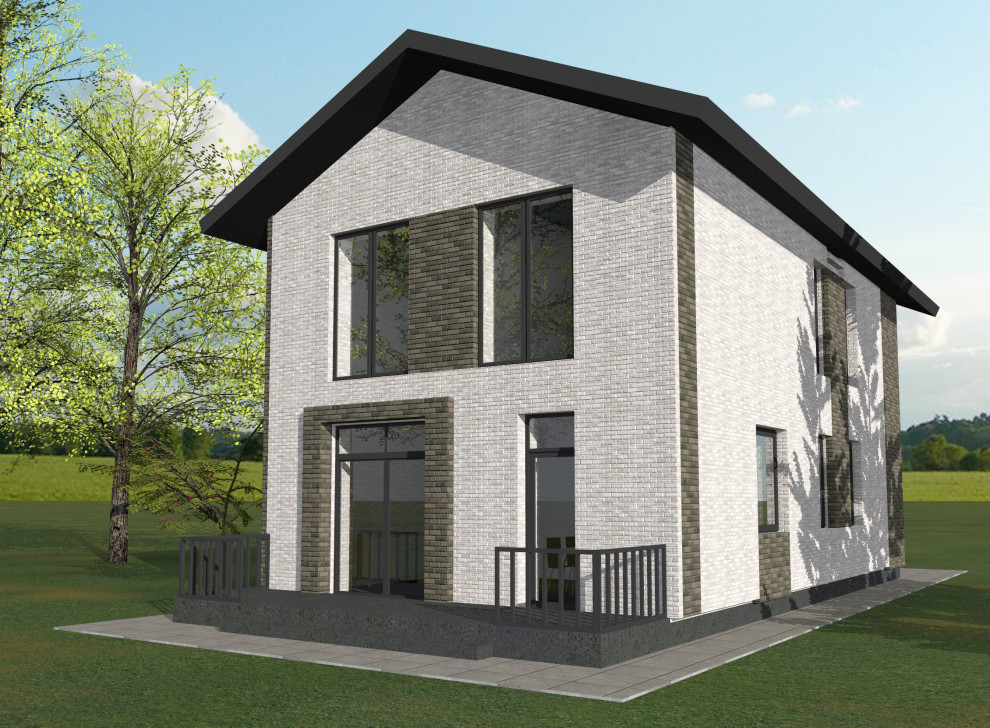 Проект дома с фасадом из кирпича