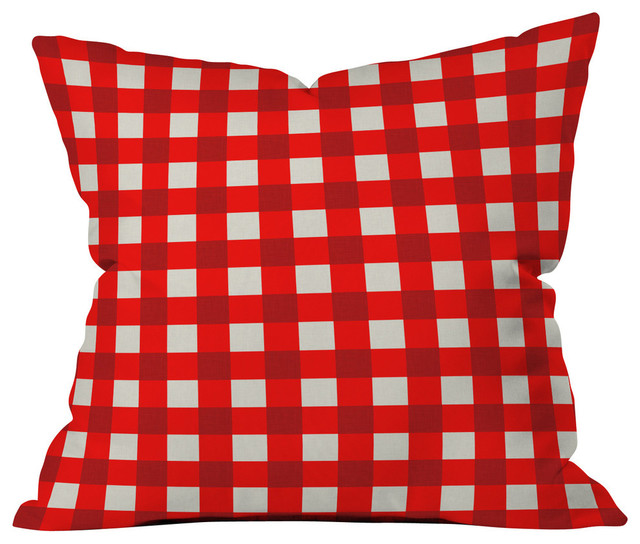 red gingham pillows