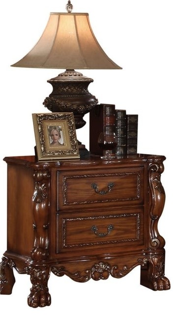 Acme Dresden Nightstand Cherry Oak Victorian Nightstands And Bedside Tables By Gwg Outlet