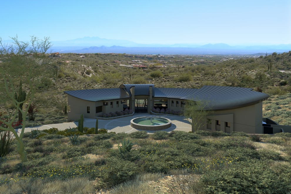 Inspiration for a contemporary home design in Phoenix.