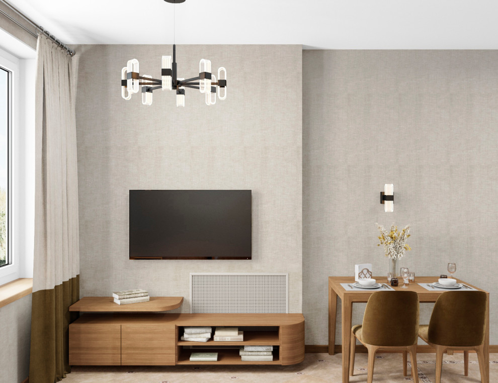 ЖК Серебрица. Кухня-гостиная.