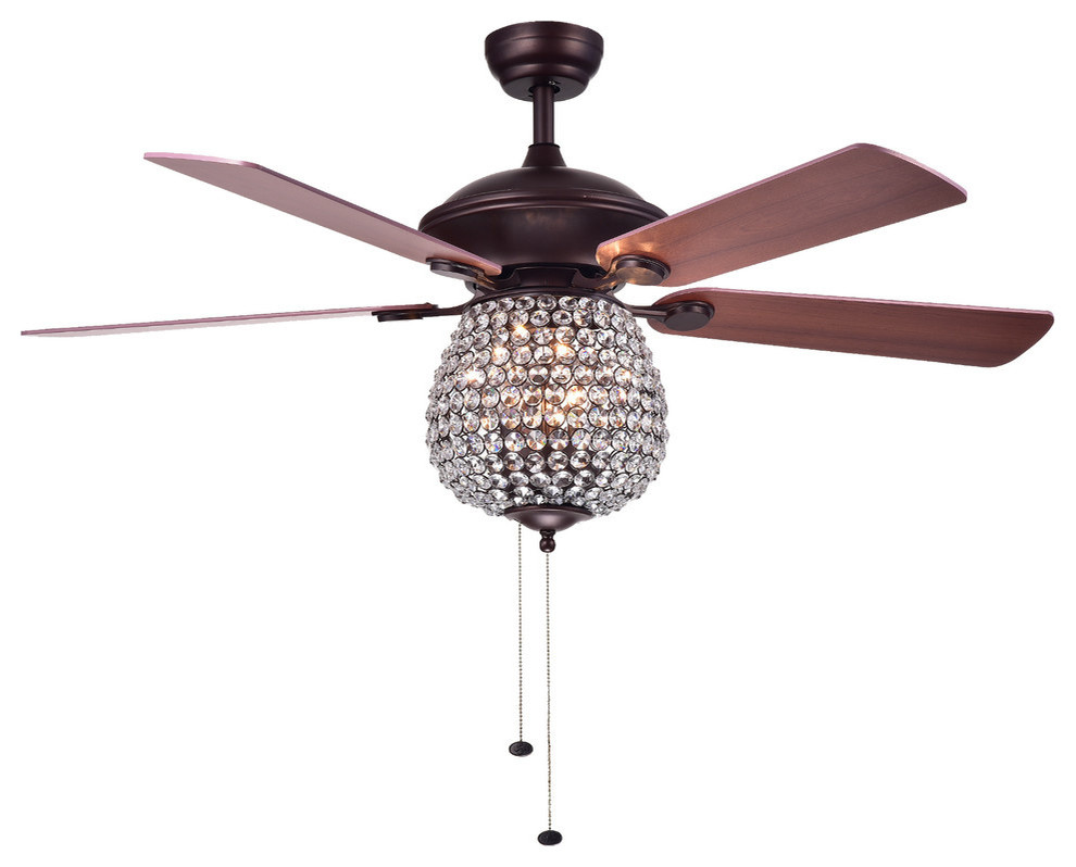 Warehouse Of Tiffany Metal Ceiling Fan With Antique Finish