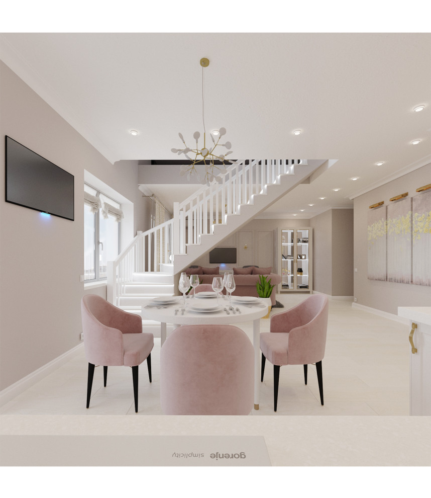 Двухуровневая квартира в стиле Ар-деко