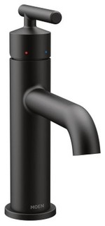 Moen Gibson 1.2 GPM One-Handle High Arc Bathroom Faucet, Matte Black