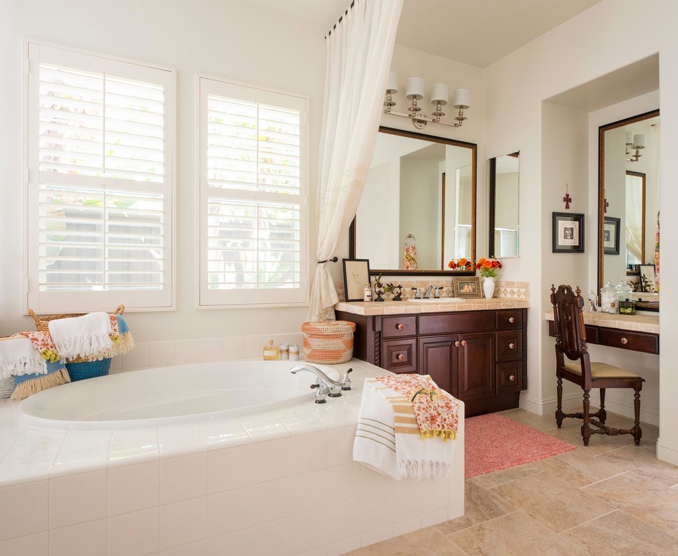 Carlsbad Hacienda Chic Bathroom San Diego by Astleford Interiors
