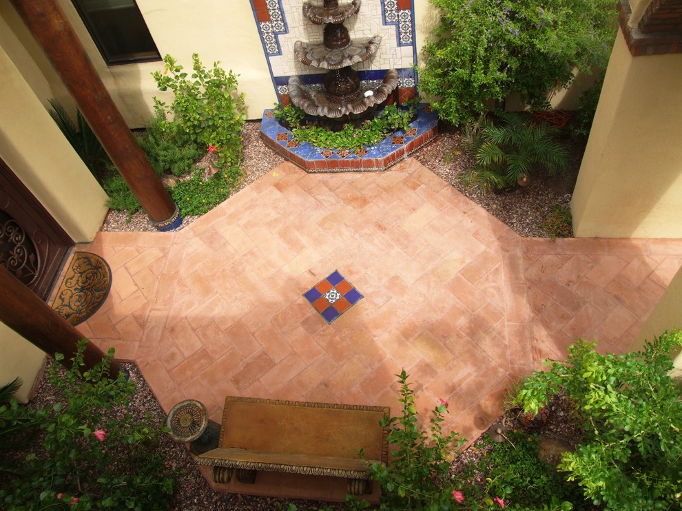 This is an example of a mediterranean garden in Phoenix.