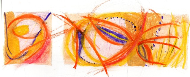 croquis aux pastels moderne-tableau-d-art