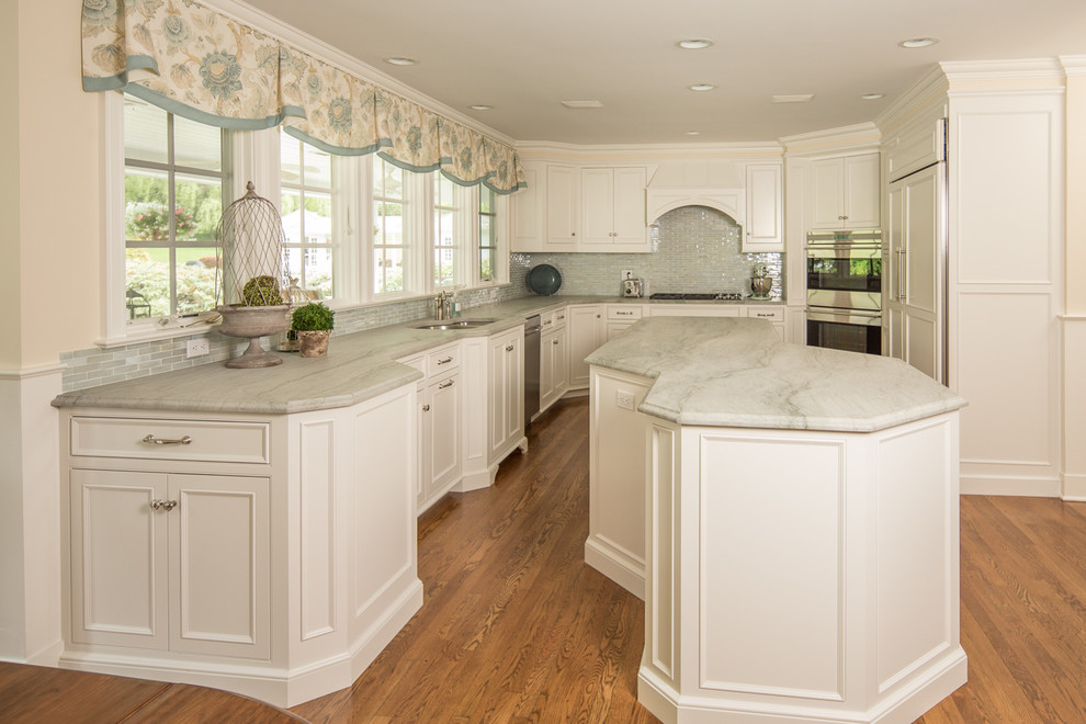Soft White Custom Cabinets in CT - Transitional - Kitchen - New York