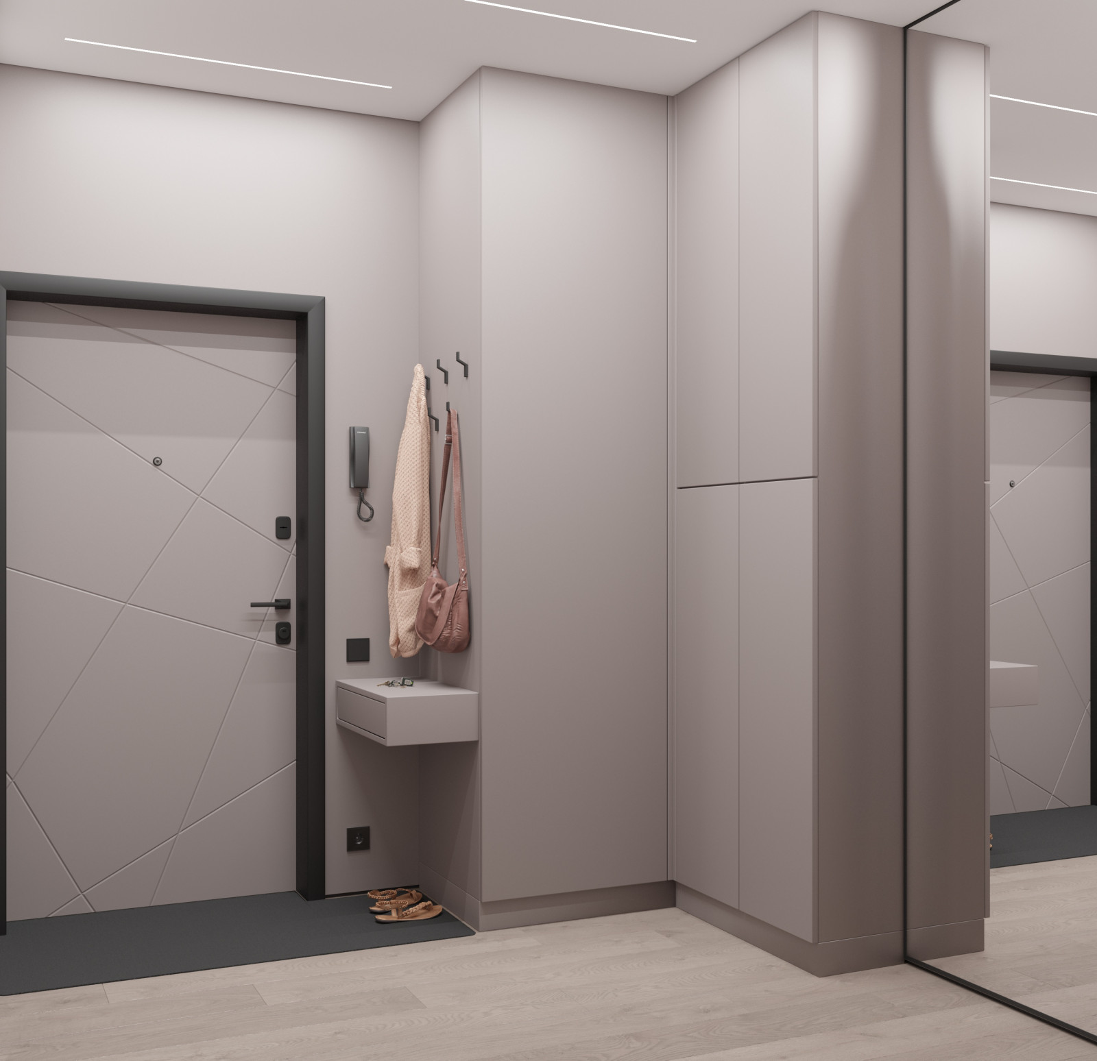 Стильная прихожая в маленькой квартире