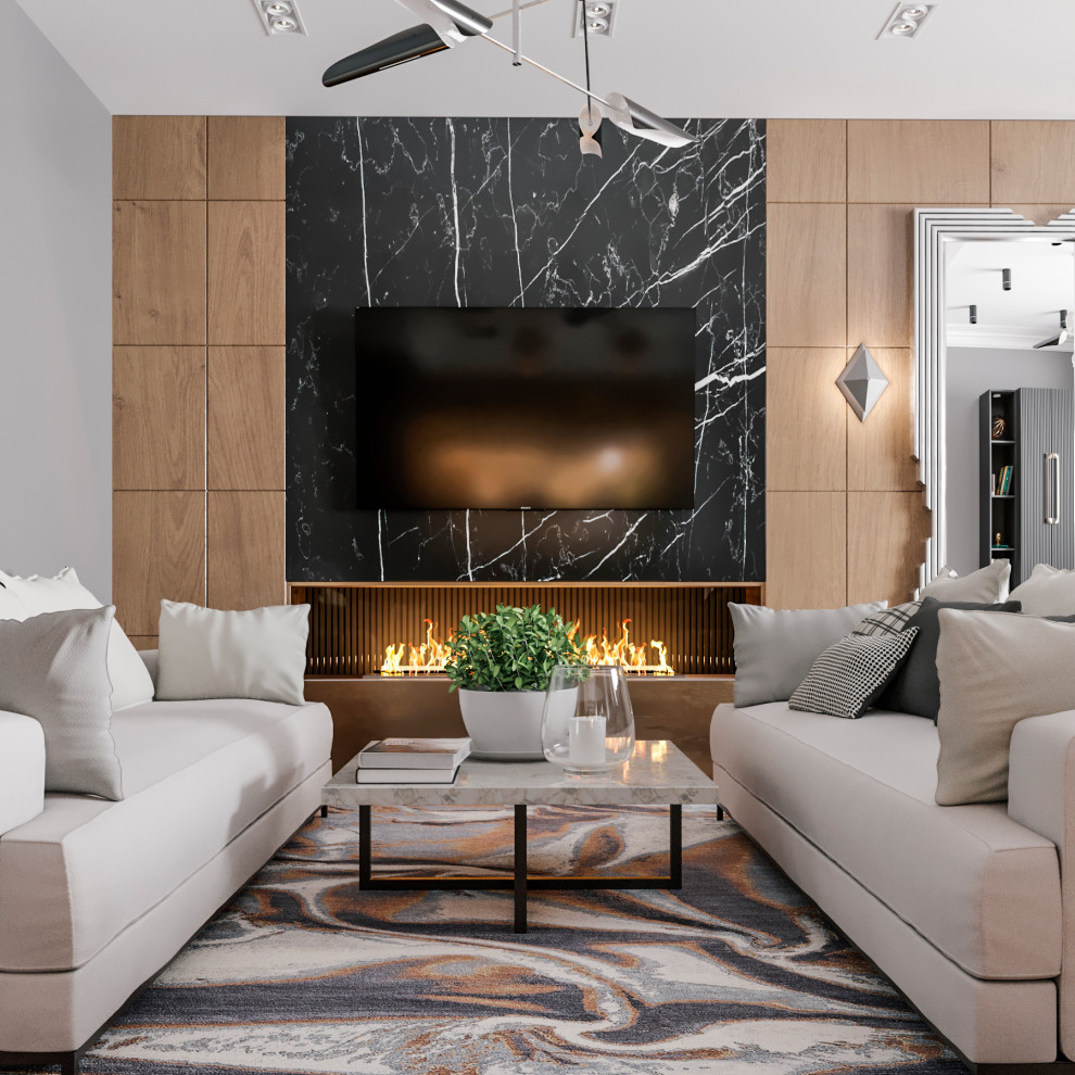 Кухня-гостиная загородного дома