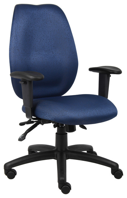 Boss Chairs Boss Blue High Back Task Chair with Seat Slider