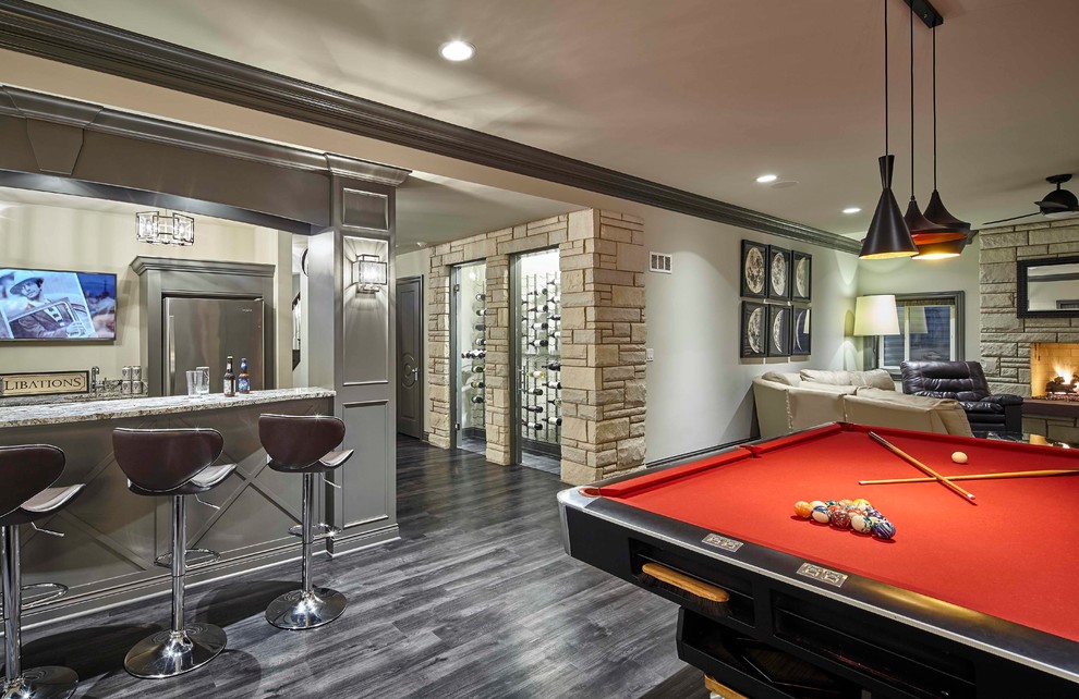 Transitional basement photo in Chicago