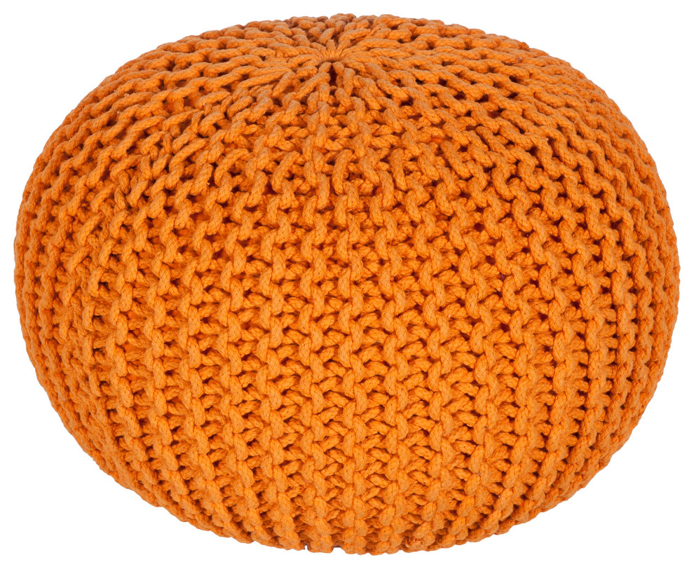 Malmo Sphere Pouf, Orange