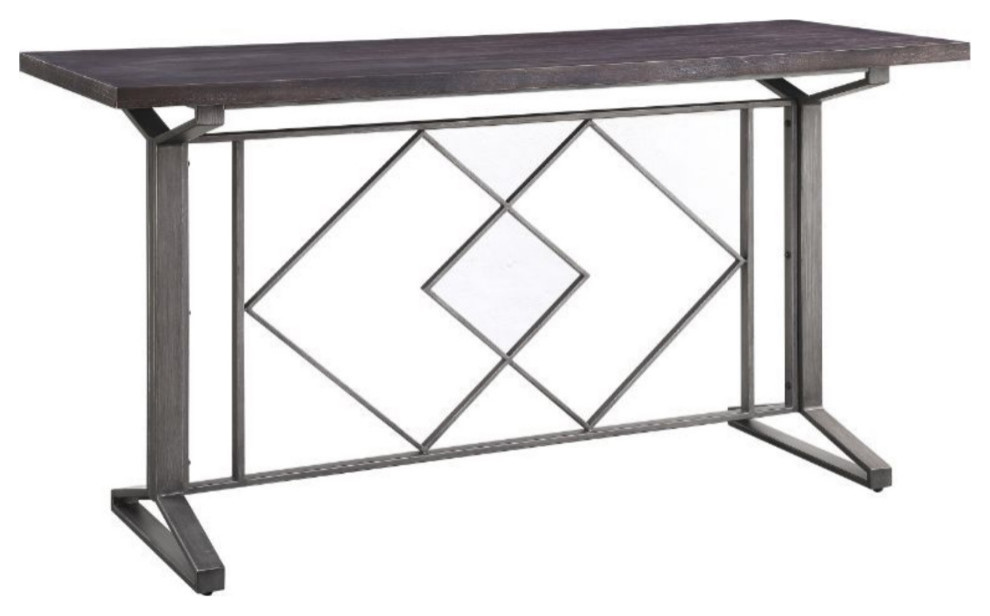 Ergode Counter Height Table Salvaged Brown/Black Finish
