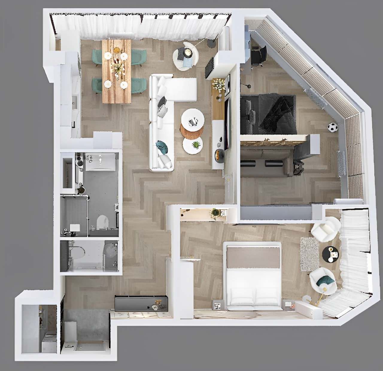 Квартира для семьи из 4-х человек