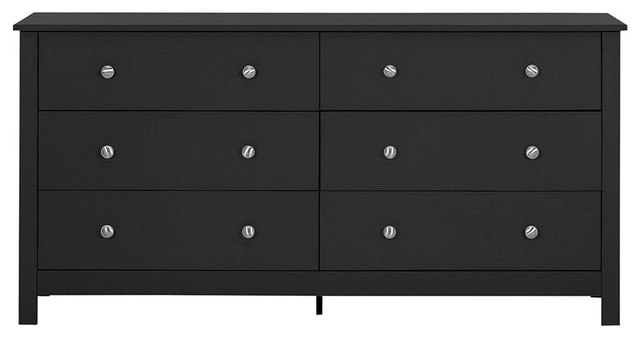 Florence 6-Drawer Chest, Black