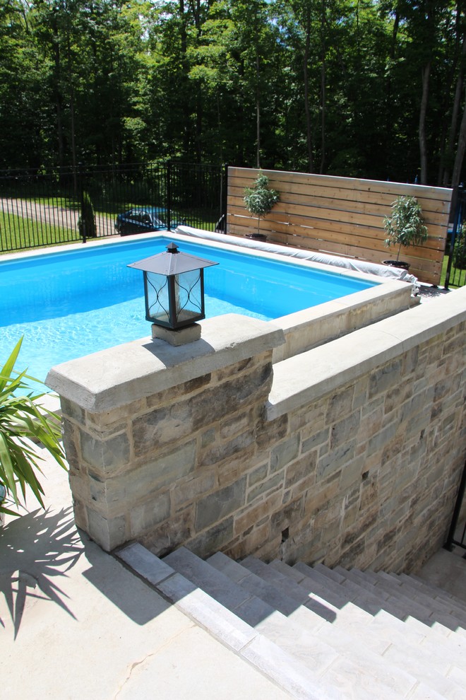 Inspiration for a transitional pool remodel in Toronto
