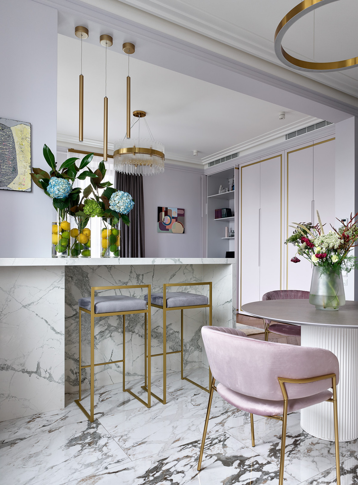 Современный ар деко для молодой семьи