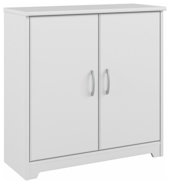 Pemberly Row Small Storage with Doors in White Engineered