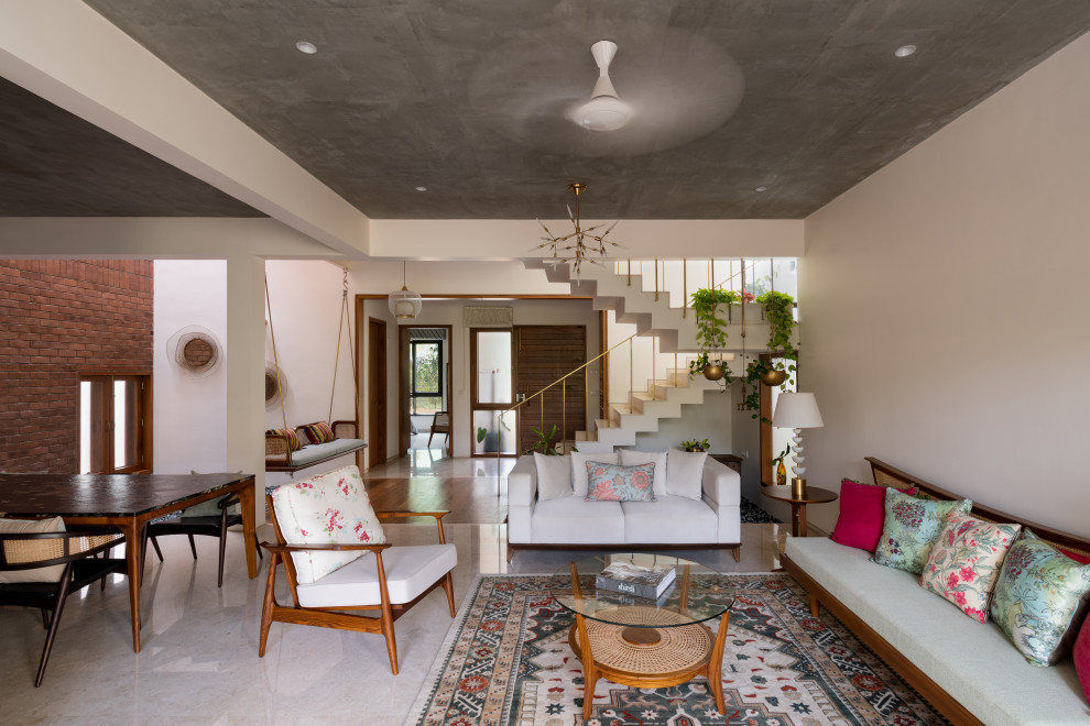 Living room - contemporary living room idea in Bengaluru