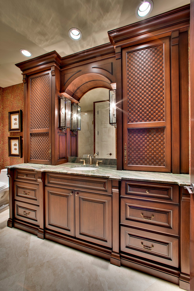 Transitional bathroom photo in Miami
