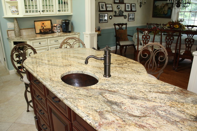 Yellow River Granite Counter Tops Traditional Kitchen New