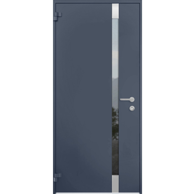 Exterior Entry Front Steel Door /Cynex 6777 Grey /32x80 Left Outswing