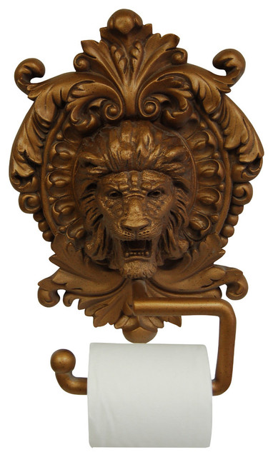 Lion Medallion Plaque Toilet Paper Holder Victorian Lion Medallion Plaque Toilet Paper Holder