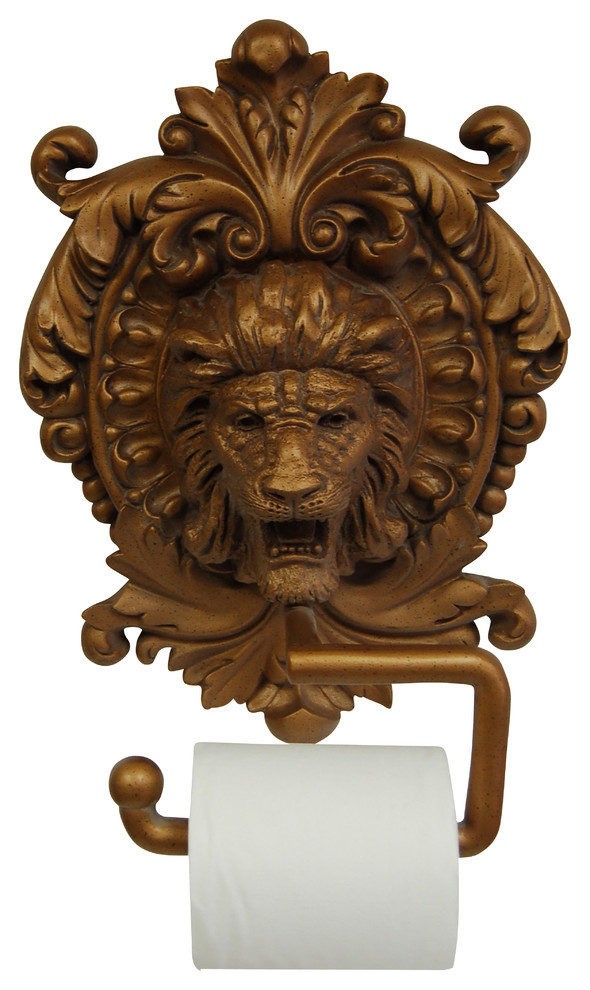 Lion Medallion Plaque Toilet Paper Holder