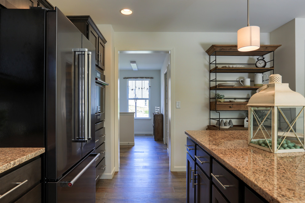 Black Stainless Steel Appliances - Transitional - Kitchen ...