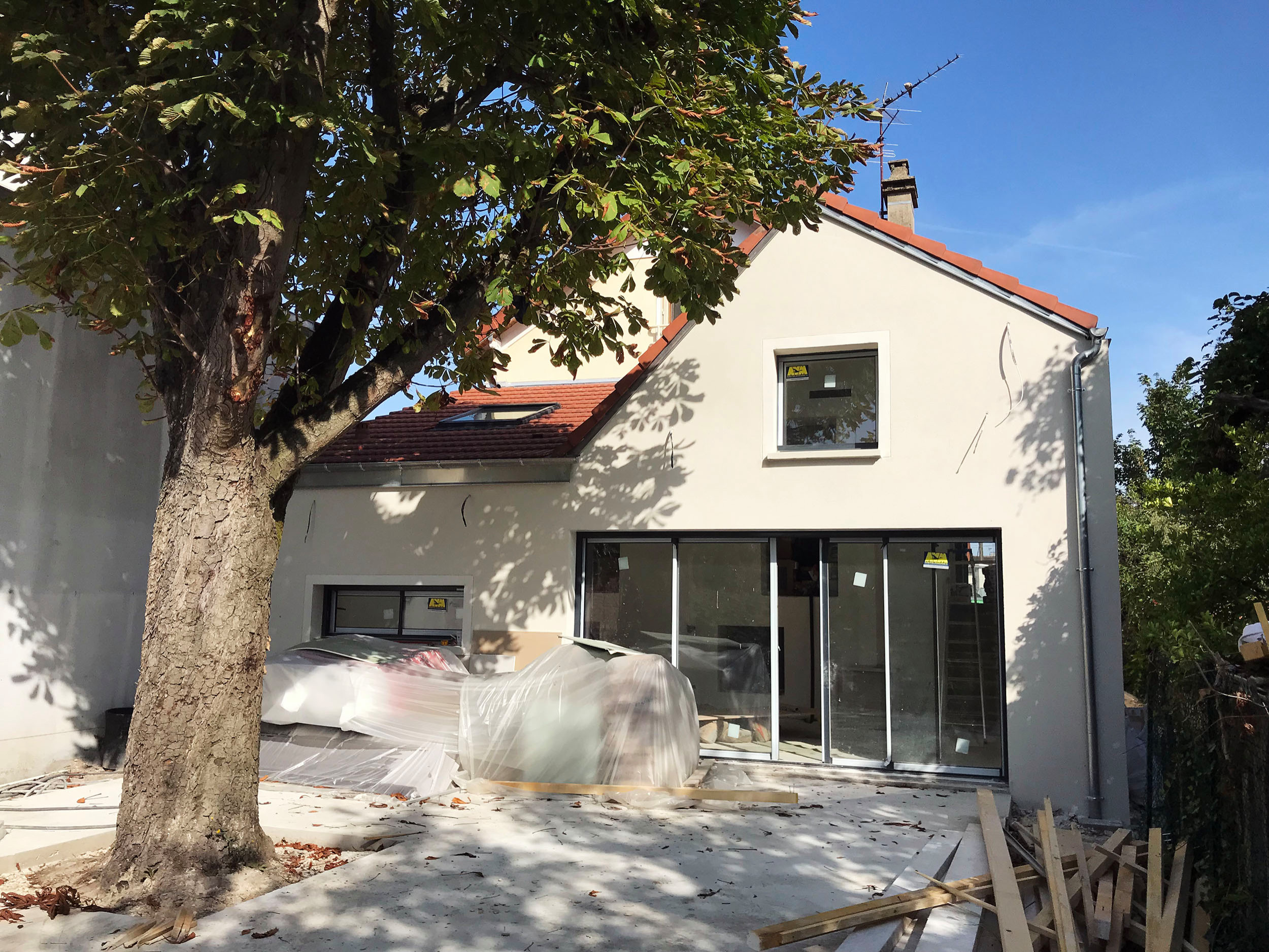 Extension et rénovation d'une maison à Houilles