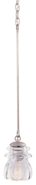 Kalco 6316 Brierfield 5"W 1 Light Mini Pendant - Pearl Silver