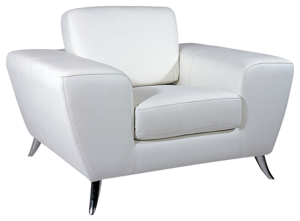 Julie Leather Match Chair Contemporary Armchairs And Accent Chairs