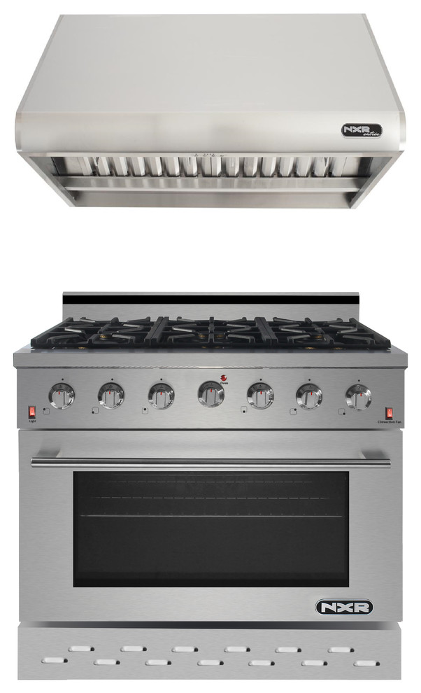 NXR 36" Natural Gas Range & Under Hood Bundle SC3611 RH3601