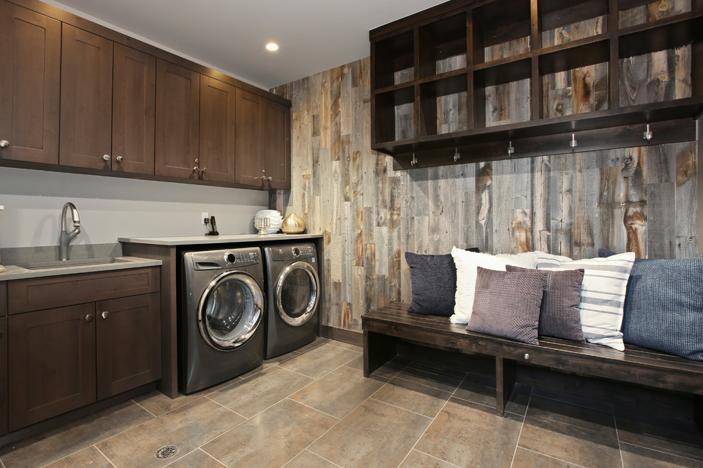 Design ideas for a country laundry room in Denver.