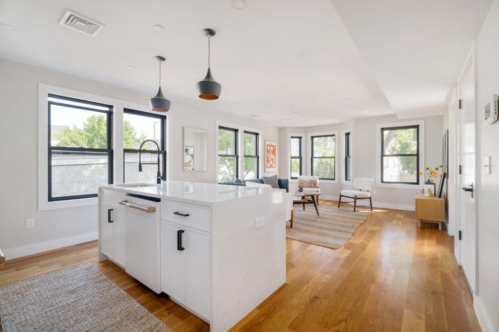 Transitional kitchen photo in Boston