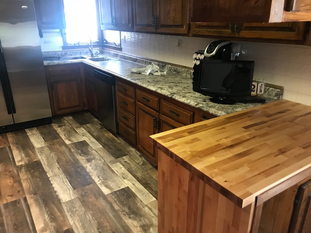 Inspiration for a rustic home design remodel in Denver