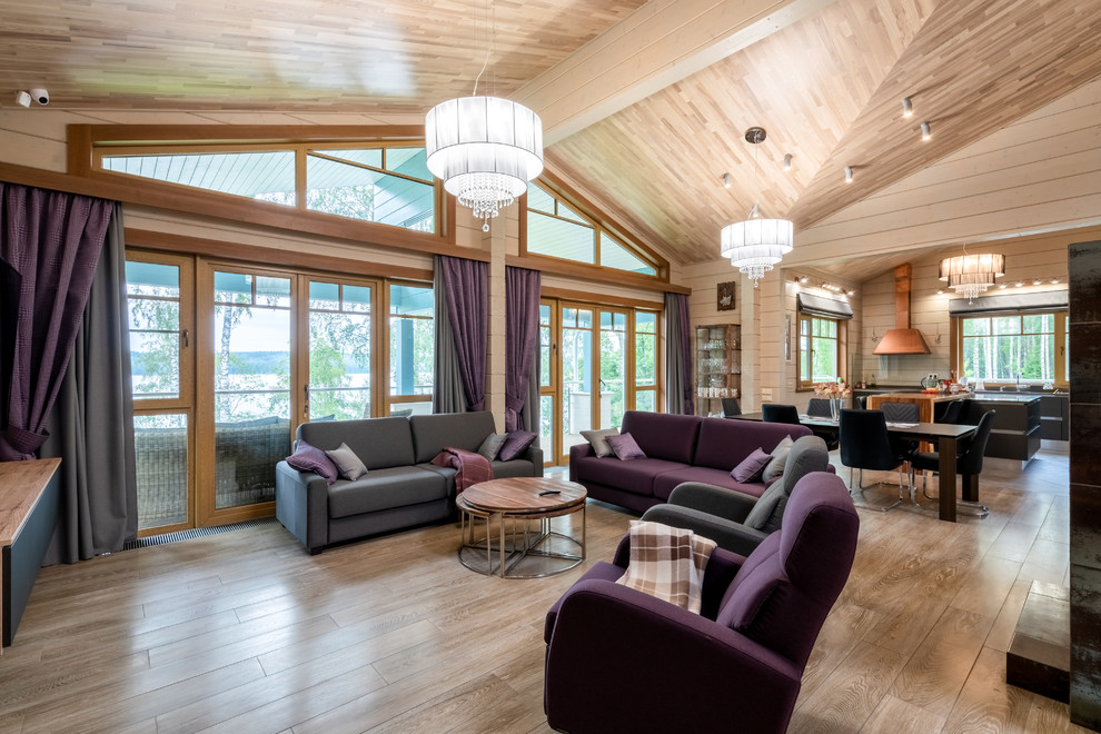 Деревянный дом с современном стиле