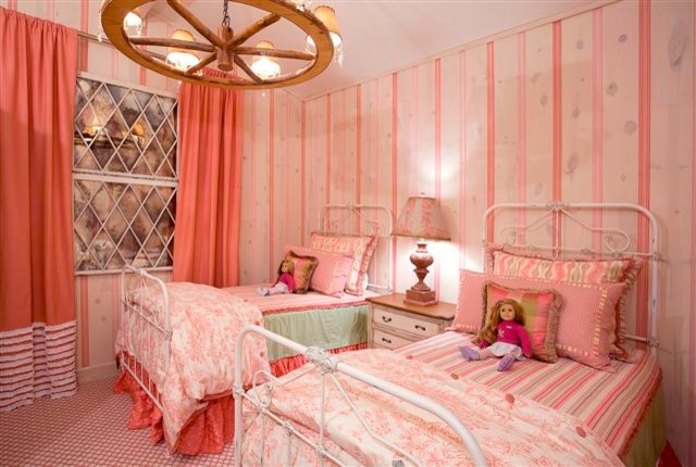 Girls Ranch Bedroom by Design House, Inc. - Rustic - Kids - Houston ...