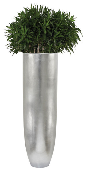 Lazy Susan Oversized Oval Planter In Silver Leaf