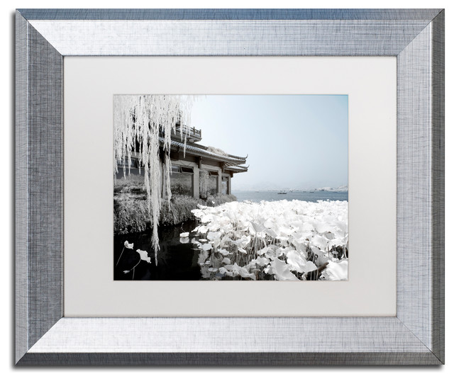 Philippe Hugonnard 'White Winter' Art, Silver Frame, White Matte, 14"x11"